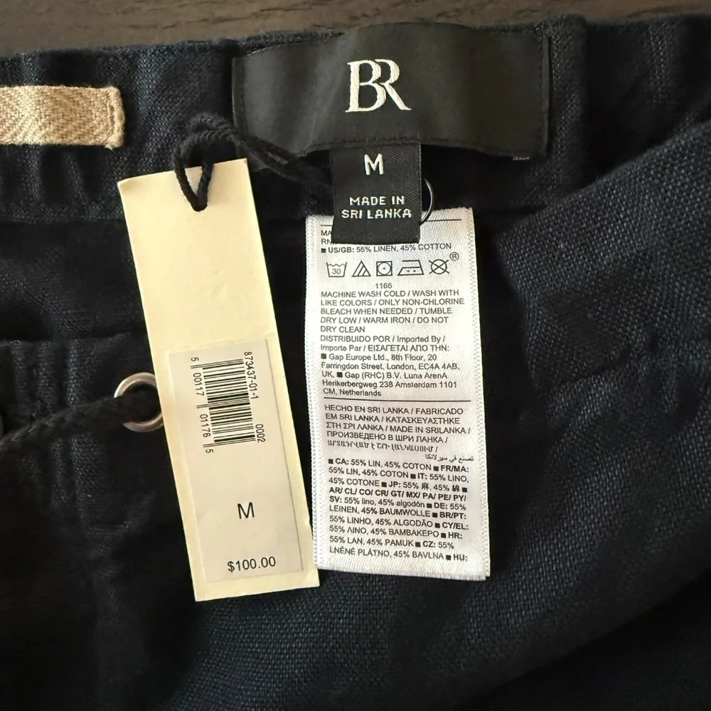 Banana Republic Women’s Linen/cotton Black Pants Size M‎